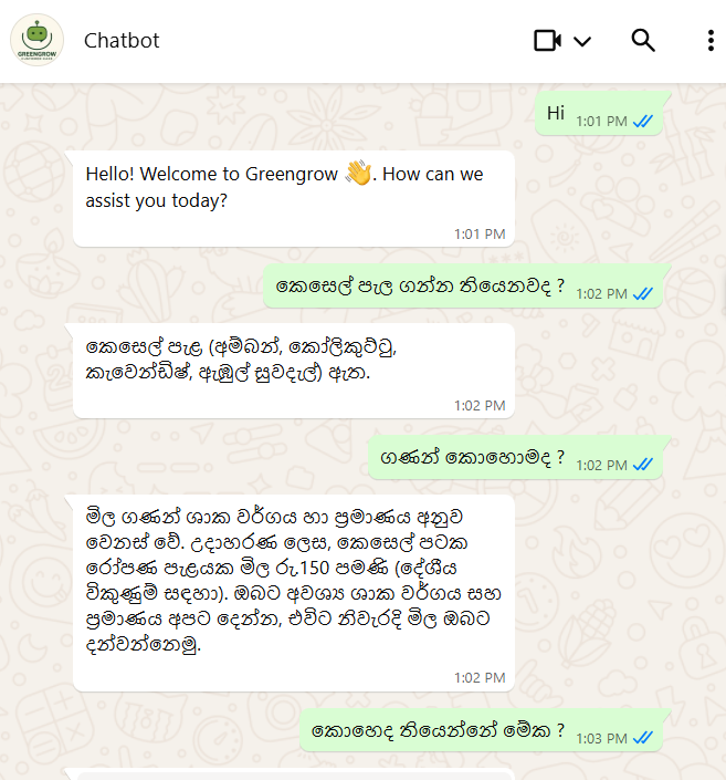 WhatsApp Chatbot project image