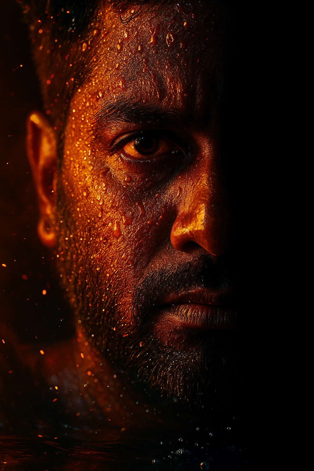 Fire and ice portrait